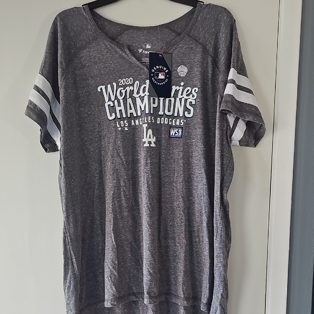 Genuine Merchandise Gray Dodgers Champions Tee